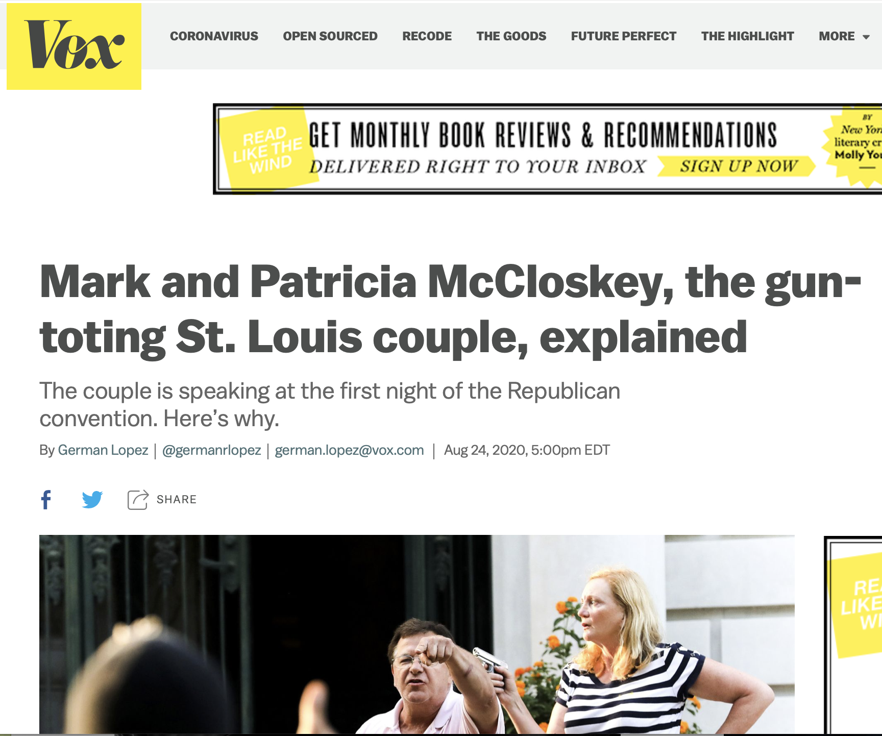 gun toting couple Mark and Patricia McCloskey